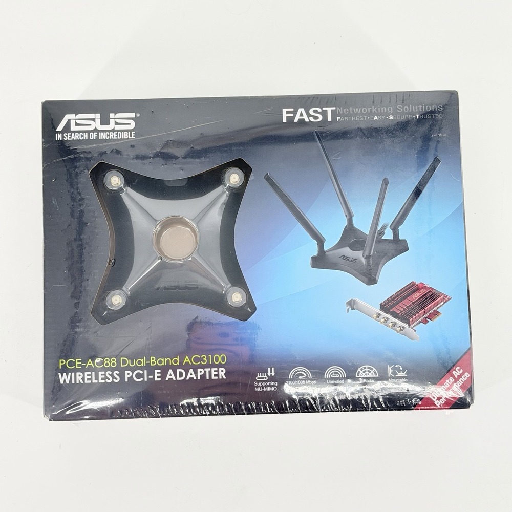 ASUS PCE-AC88 AC3100 Dual Band Wireless PCI-E Adapter New Sealed